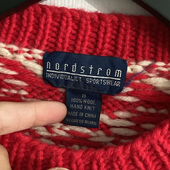 Vintage NORDSTROM hand knit marine sweater S - Picture 4 of 8